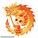 小龙舞龙春节龙年喜庆插画元素