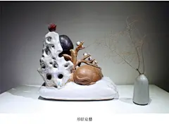 【知器】《恬》手绘青花萌梦幻清新猫旗袍太湖日式禅摆件陶艺手工-淘宝网