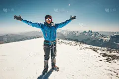 运动,户外,幸福,男人,概念,山,冒险,度假,旅行