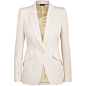 Alexander McQueen Wool-piqué blazer : See this and similar Alexander McQueen blazers - Alexander McQueen's blazer has been expertly tailored in Italy from ivory wool-piqué. Its structured silhouette...