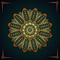 Luxury Arabic mandala background, golden arabesque