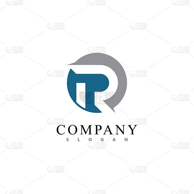 R字母标志图标矢量模板设计素材-花瓣网