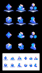 科技3D立体矢量图标-源文件