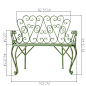 乡村复古铁艺公园椅花园双人椅靠背阳台长椅庭院露台户外休闲椅-淘宝网