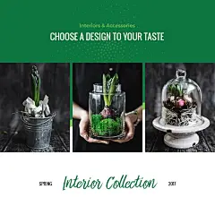 绿色小清新森系促销排版店铺上新海报宣传PSD模板设计素材-淘宝网