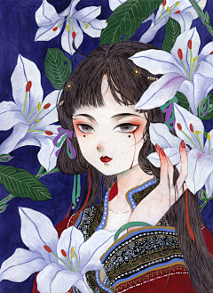 晴小刀采集到人物插画
