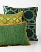 Green Silk Pillows