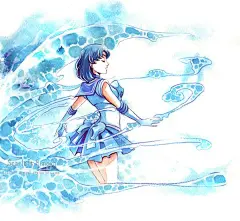 Scarlett Aimpyh 同人水彩插画欣赏《美少女战士水手月亮》 水手月亮 水彩 日本漫画 日本动漫 手绘 同人插画 个性插画 
