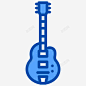 电吉他雷鬼音乐2蓝色图标 页面网页 平面电商 创意素材