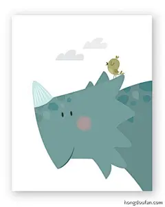 10张手绘恐龙头像卡通简笔画！简单画恐龙-红豆饭小学生简笔画大全