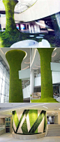 Decoration on the pillar in the interior of a building.  Bring NATURE to the…: 