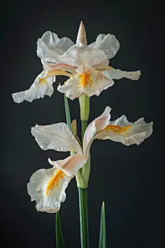 盛开鸢尾草鸢尾兰花朵图片摄影图