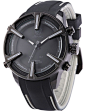 Shark - SH388 Mens Quartz Watch, Simple, Black Dial, Day and Date, Alarm, Silicone Band