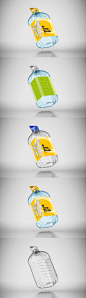 5L矿泉水水瓶包装设计样机 (PSD)