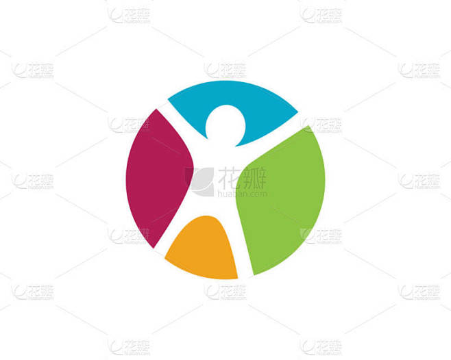 成功人 logo 模板矢量图标健康
