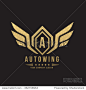 Auto wing,Automotive logo,Crests logo,Vector logo template