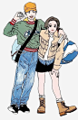 卡通女孩免抠素材 平面电商 创意素材 png素材