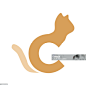 initial letter c cat icon design template Abstract stock vector