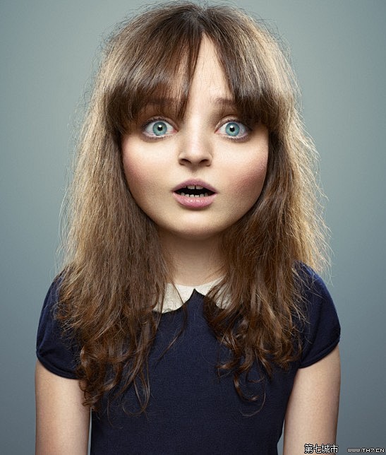 国外ps神作:明星小时候的大头照