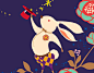 RIVON_2013 Mid-Autumn Festival : 綺想茶花兔   －happy bunny in tea garden－以浪漫茶花象徵特色茗茶，搭配活潑可愛的月兔，讓優雅的中秋情致沾染一抹法式幽默的愉悅情調。視覺元素：兔子＋茶園, 茶花, 茶樹