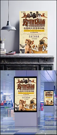 宠物猫狗宠物医院俱乐部海报背景素材