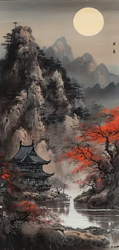 完美契合手机屏的绝美国画水彩壁纸，高清无水印（05-04期-水彩）-今日头条