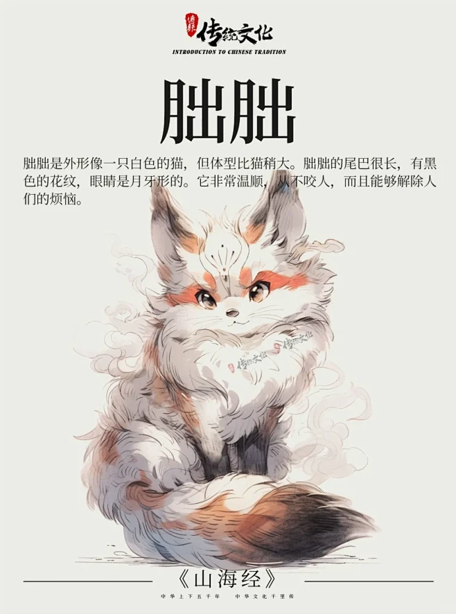 《山海经》中国神话传说上古神兽之朏朏 - 小红书图片_山海经【神兽精怪】图片素材-花瓣网