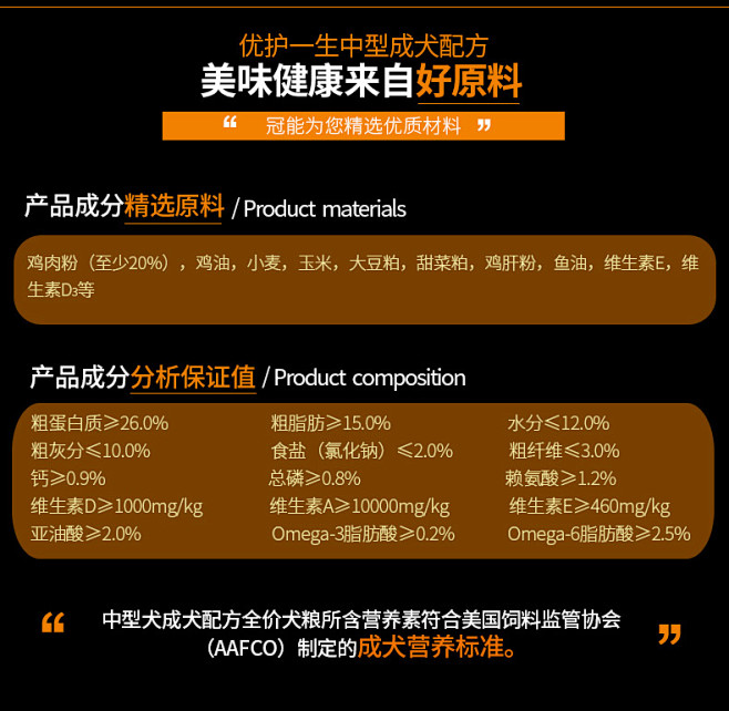 冠能狗粮哈士奇中型犬成犬边牧萨摩耶德牧通...