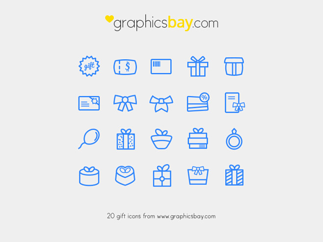 20 Gift Icons - Free...