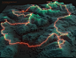 3D animation  Data data visualization map Mapping motion graphics  mountains race tourdefrance