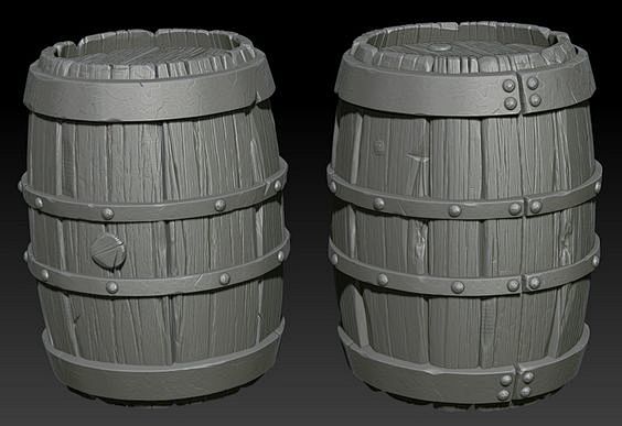 Barrels on Zbrush by...