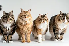 善变的宠物猫咪缅因猫摄影图片