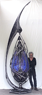 Patrice Hubert is an artist from France creating giant, organic shaped kinetic…: 