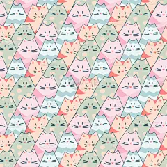 猫,乱画,多色的,时尚,卡通,幽默,形状,轮廓,纸,式样