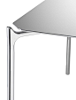 Extremely thin, and extremely sturdy table - a simple and elegant design without sacrificing safety or functionality.