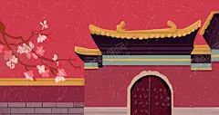 古风建筑 【酷图网】古风建筑,手绘插画,卡通,古风,建筑,中国风,古风插画