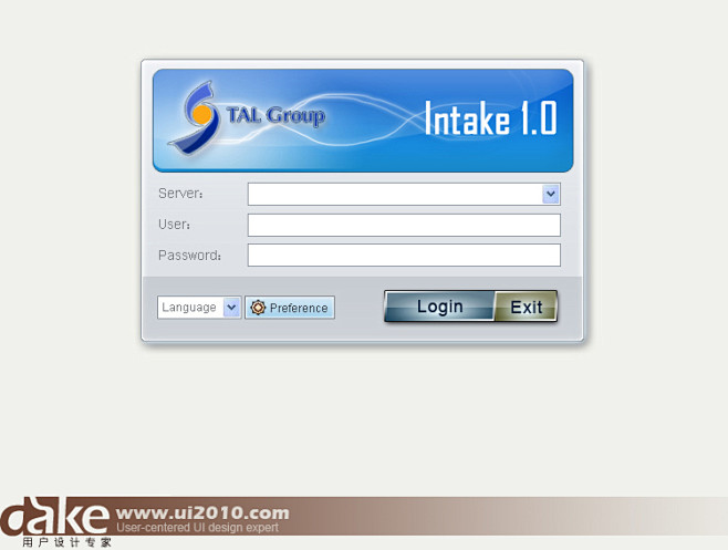 Intake 1.0登录界面设计_UI设...