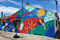 Colorful Street Art &#;038 Murals by Perrine Honoré | Inspiration Grid : French artist and graphic designer Perrine Honoré creates large-scale murals with a festive and colorful aesthetic.