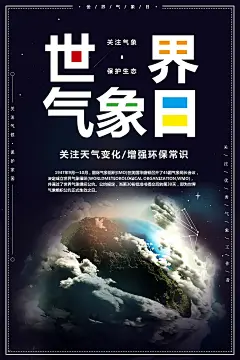 国际气象日节日宣传海报
