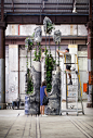 Jamie North - Succession : Succession was created for the 20th Biennale of Sydney: The Future is Already Here - It's Just Not Evenly Distributed. It consists of two fragmented columns inhabited by a selection of Australian plant species that continued to 
