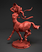 Centaur Girl, Djordje Nagulov : Centaur girl sculpt based on the beautiful drawing by Claire Wendling. All equine/human anatomical errors are entirely my fault -- I was mostly concerned with capturing the essence of Claire's sketch.