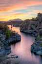 Watson Lake Sunset by Michael Wilson