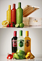 酒水品牌Smirnoff邀请JWT智威汤逊为他们的果汁酒Smirnoff Caipiroska设计包装，使用水果本身的纹理为酒瓶包裹一层薄膜，共有三种口味，柠檬，西番莲和草莓，打开包装时感觉好像在剥开一枚水果。