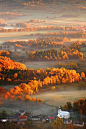 秋天的色彩，Rudawy Janowickie山，波兰