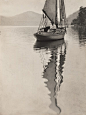 George Malteby on yacht, Hawkesbury River, circa 1909.
by Norman C Deck 