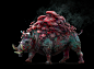 Mushroom boar, Kevin Macio : Mushroom boar!
Playing with textures and colors on my free time :)