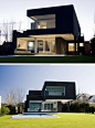 House Exterior Colors – 14 Modern Black Houses From Around The World / Despite the all black exterior this house is kept bright with large windows all over the exterior.