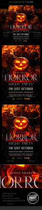 Halloween Party — Photoshop PSD #halloween flyer #music • Available here → https://graphicriver.net/item/halloween-party/18163697?ref=pxcr