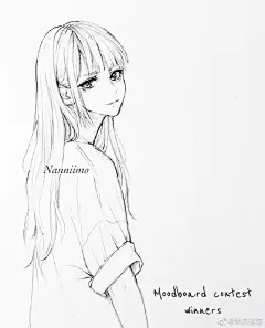 动漫人物头像手绘 ❤️ 插画 漫画铅笔线稿（作品出自画师： Nanniimo ）

#动漫# #头像# #手绘头像# ​​​​