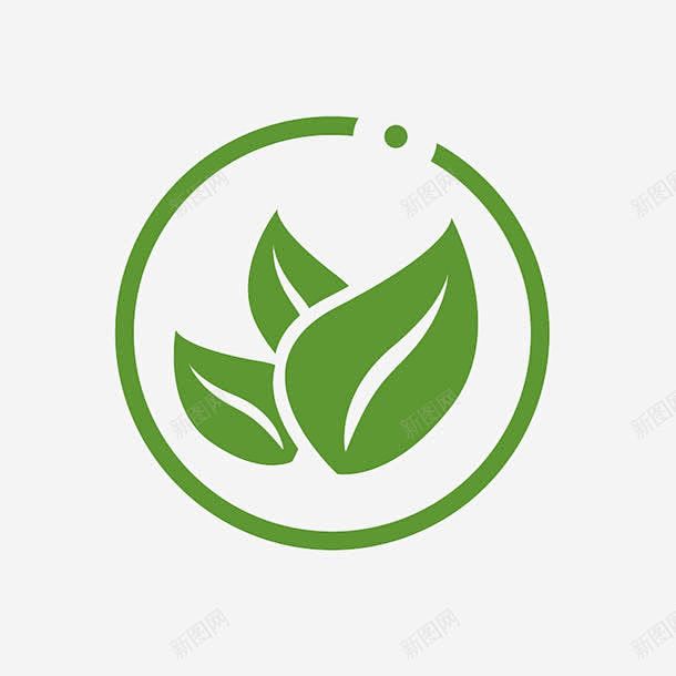 绿色圆形绿叶健康减肥logo图标 UI图...